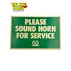 Image 1 : Vintage Quaker State Sign "Please Sound Horn For Service"