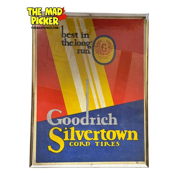 Vintage Goodrich Silvertown Cord Tires Cardboard Advertising Sign