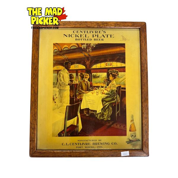 Vintage Centlivre's Nickle Plate Bottled Beer Advertising Sign