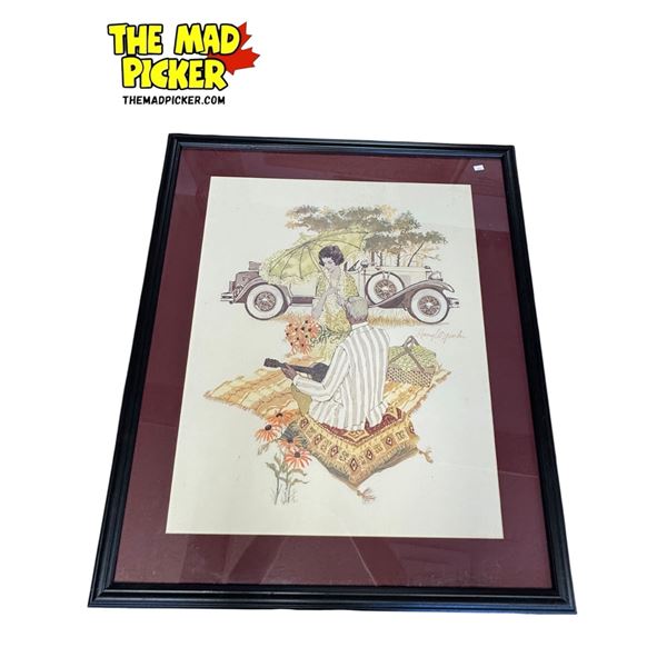 Vintage Art Deco Scene Print