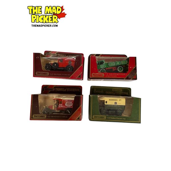 4x Vintage Matchbox Advertising Toy Cars