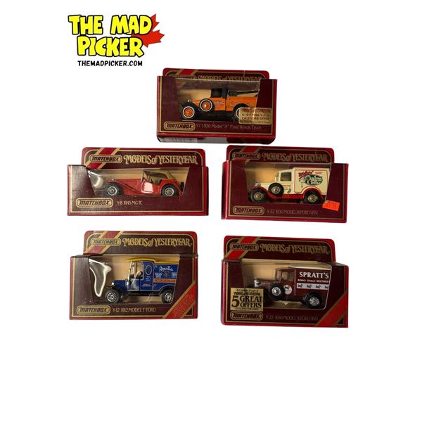 5x Vintage Matchbox Advertising Toy Cars
