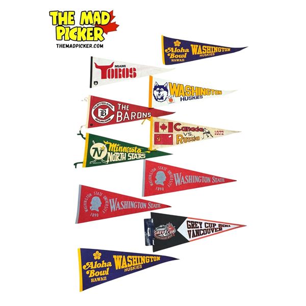 10x Sports Pennants (Some Vintage)