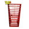 Image 4 : Vintage Slanted Metal Rolling Display Rack (14x Shelves)
