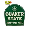 Image 4 : Vintage Double Sided Quaker State Motor Oil Tombstone Sign With Original Bracket