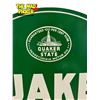 Image 5 : Vintage Double Sided Quaker State Motor Oil Tombstone Sign With Original Bracket