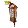 Image 3 : Vintage Lexington Flemish Curio Bevelled Glass Front Bow Legged Display Cabinet