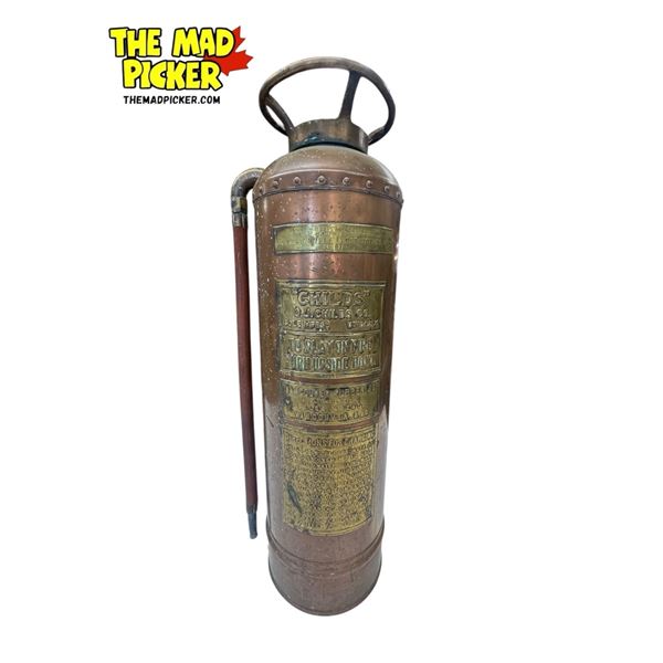 Antique Child's Copper Fire Extinguisher