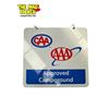 Image 1 : Vintage Double Sided CAA/AAA Approved Campground Metal Sign