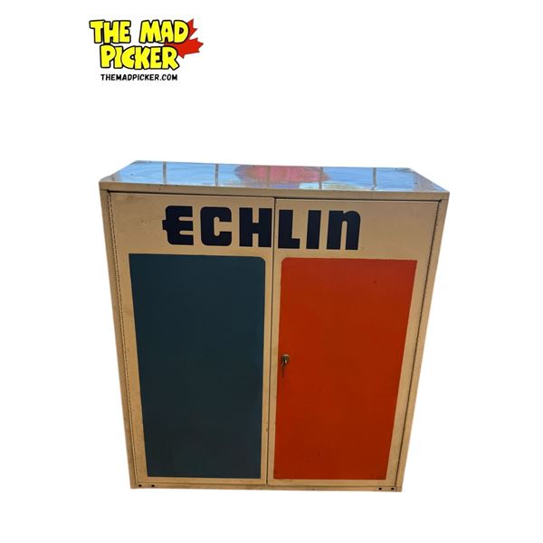 Vintage Echlin 2 Door Metal Cabinet With Key