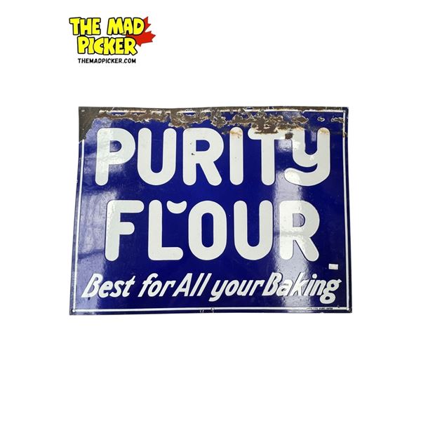 Vintage Purity Fl'our "Best For All Your Baking" Porcelain Sign