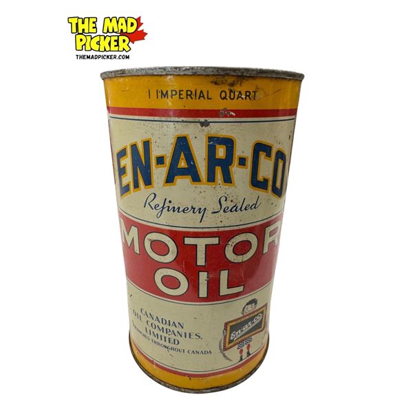 Vintage En-Ar-Co Motor Oil Can