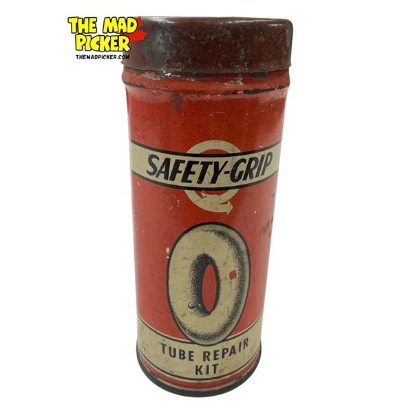 Vintage Safety Grip Tube Tire Repair Container
