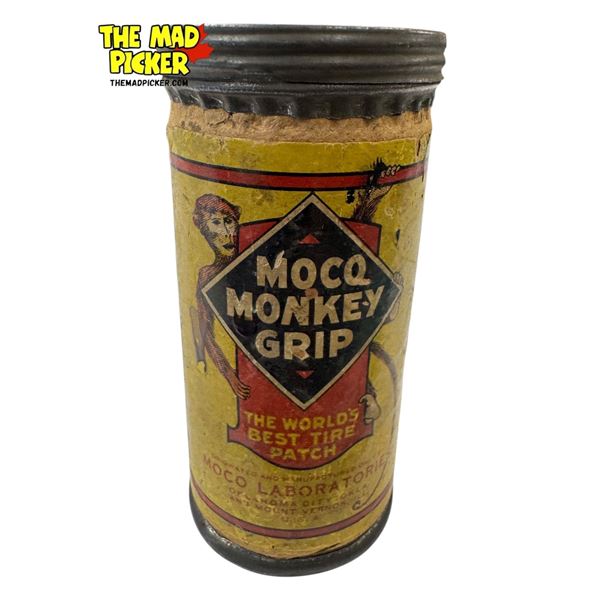 Vintage Moco Monkey Grip Tire Patch Container (Full)