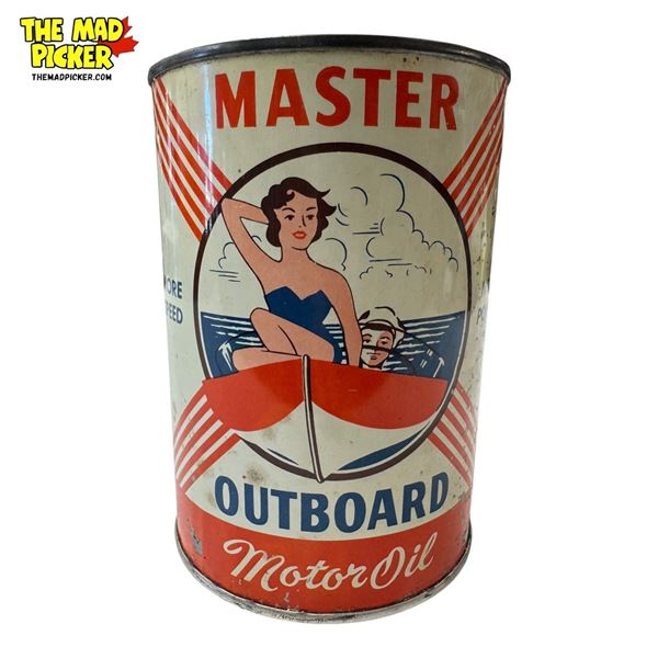 Rare Vintage Master Outboard Motor Oil Can