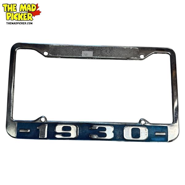 Vintage License Plate Cover "1930"