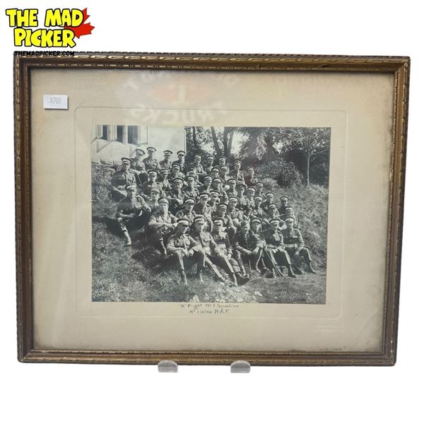 Vintage "B" Flight No. 5 Squadron No. 1 Wing R.A.F. Photo With Multiple Signatures On Back