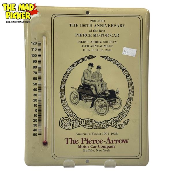 100th Anniversary Of The First Pierce Motor Car Thermometer Sign