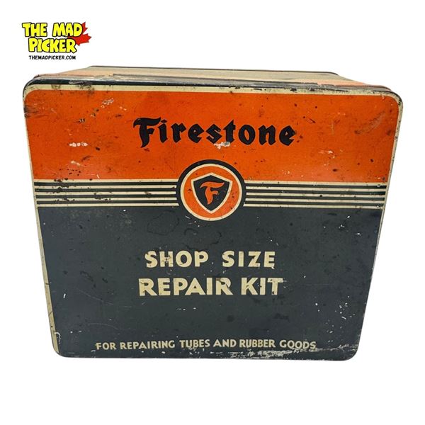 Vintage Firestone Shop Size Repair Kit Tin