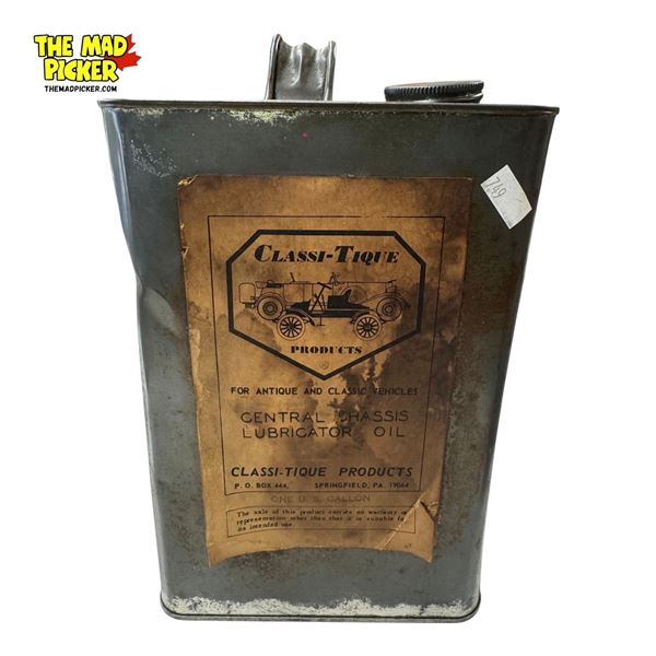 Vintage Classi-Tique Central Chassis Lubricator Oil Can (Full)