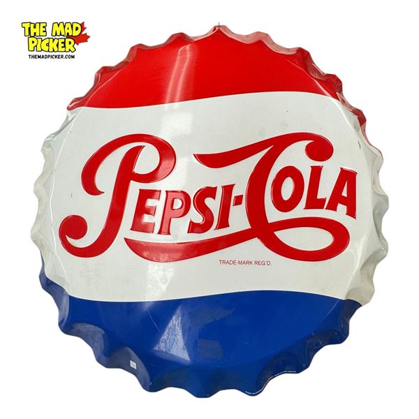 Vintage Pepsi-Cola Bottle Cap Sign
