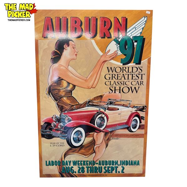1997 Auburn Classic Car Show Advertising Poster On Board