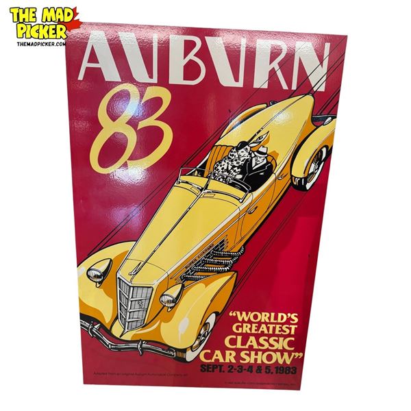 1983 Auburn Classic Car Show Advertising Poster On Board