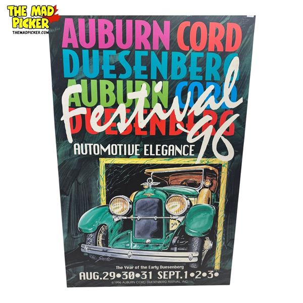 1996 Auburn Festival Advertising Poster On Board