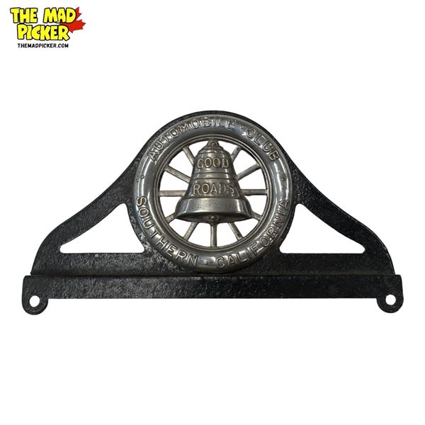 Vintage Automobile Club Good Roads Southern California Liberty Bell On Wheel License Plate Topper