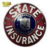 Image 1 : Vintage State Insurance Indianapolis Enamelled Emblem