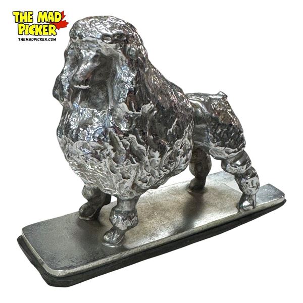 Vintage Chrome French Poodle Car Mascot Hood Ornament
