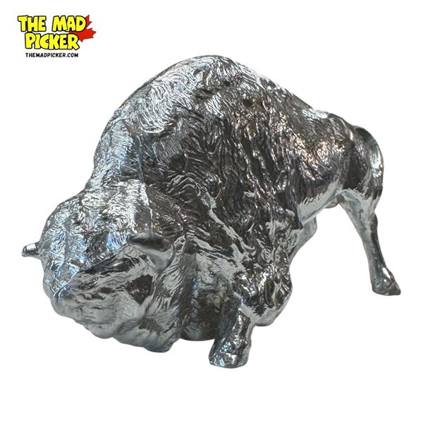 Vintage Chrome Buffalo Car Mascot Hood Ornament