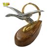 Image 1 : Impossible To Find Vintage Goose Flying Through A Ring Hood Ornament