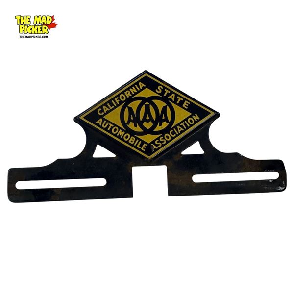 Vintage California State AAA License Plate Topper