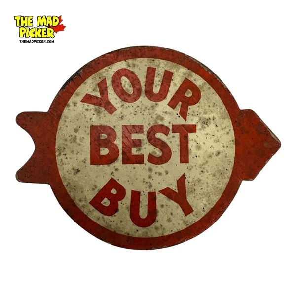 Vintage "Your Best Buy" Cardboard Advertisement Sign