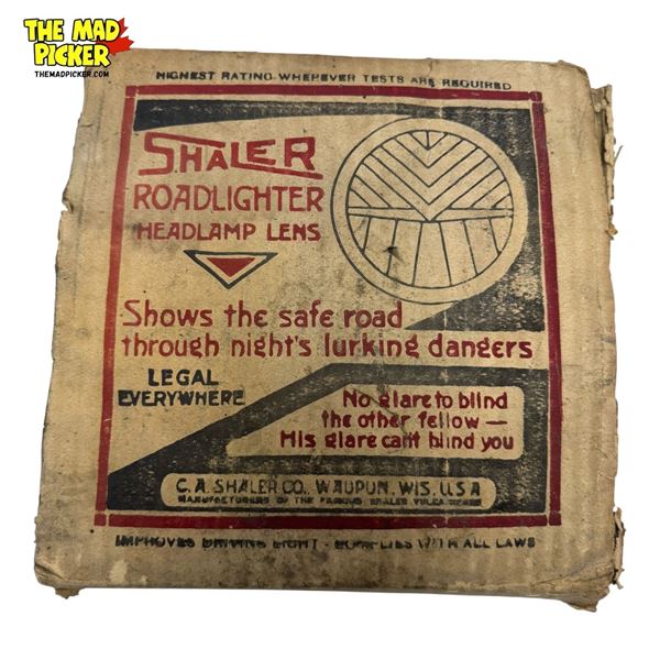 New Old Stock Shaler Roadlighter Headlamp Lamps Bubble Glass Style