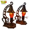 Image 3 : 2x Vintage Arts & Crafts Wizard Hat Table Lamps