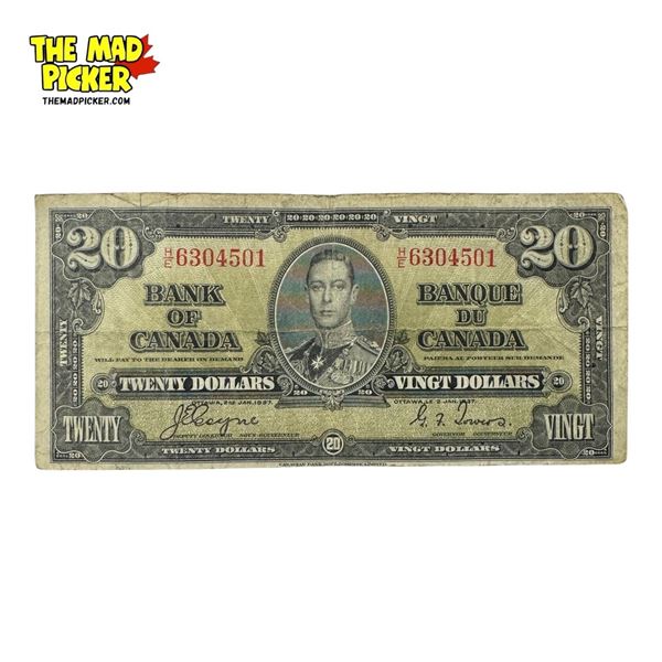 1937 Bank Of Canada $20 Bank Note (Bill)