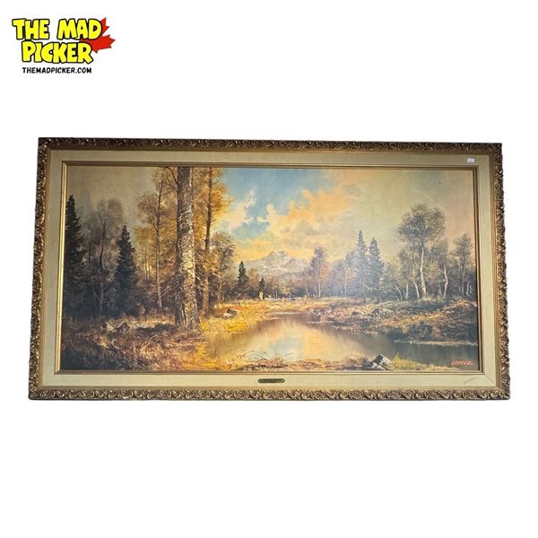 Large Vintage Lorenz "Lakeside Sentinel" Print