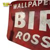 Image 2 : Vintage Birt's Rossburg Wallpaper-Linoleum Metal Advertising Sign