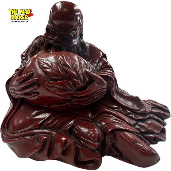 Vintage Heavy Red Resin Asian Figure