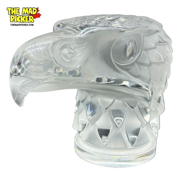 Lalique France Eagle Head Glass Figurine