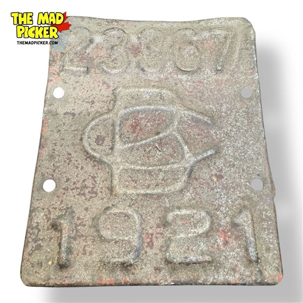 1921 British Columbia License Plate