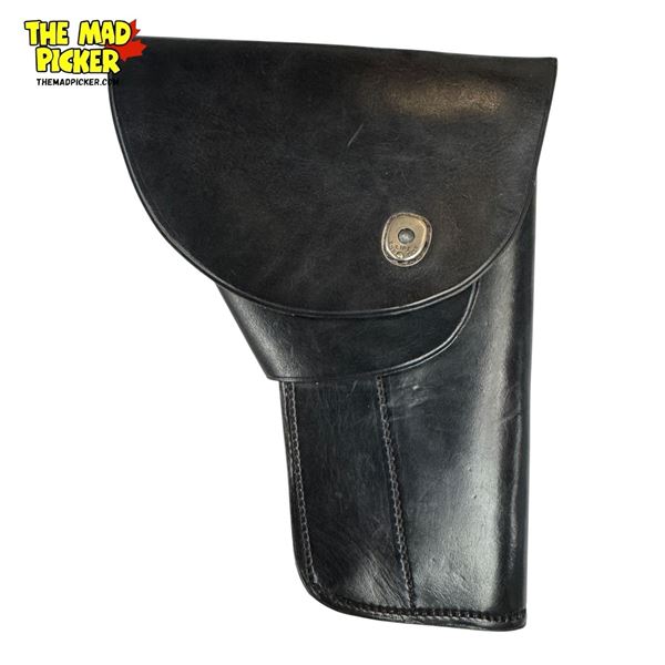 Vintage Leather Snap Button Belt Gun Holster