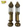 Image 5 : 2x Vintage Brass Railway Train Carriage Candle Light Lamps