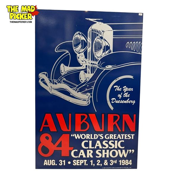 1984 Auburn Classic Car Show Advertising Poster On Board