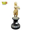 Image 1 : Vintage Cast Metal Female Child Figurine Gesturing With Fingers
