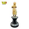 Image 2 : Vintage Cast Metal Female Child Figurine Gesturing With Fingers