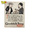 Image 1 : Vintage Goodrich Tires Cardboard Store Advertising Sign