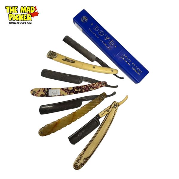 4x Vintage Razor Blades: Dovo, H. Boker